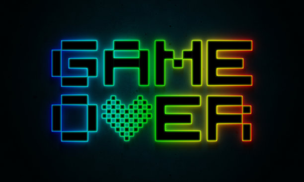 游戏结束文本图片下载