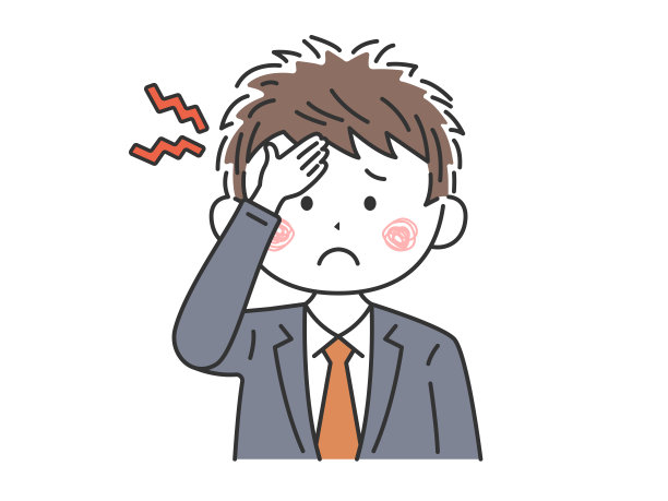 一个商人头痛的插图。图片下载