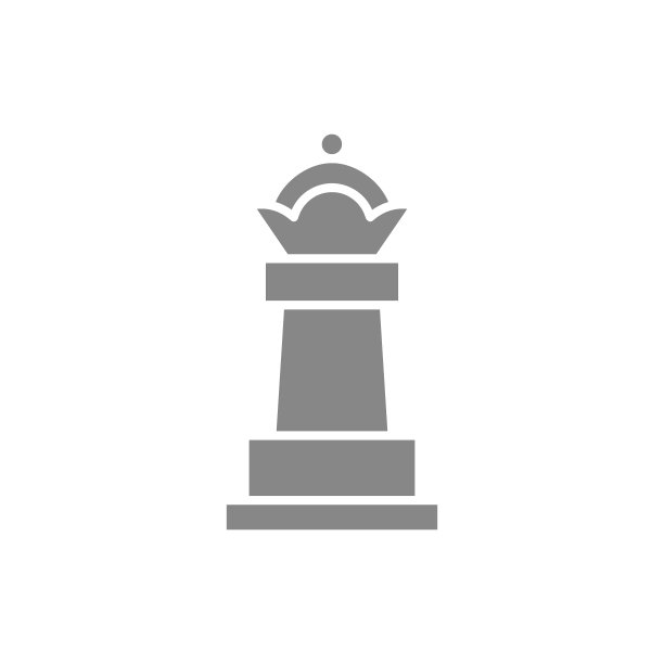 象棋女王灰色图标。桌游，餐桌娱乐的象征图片下载