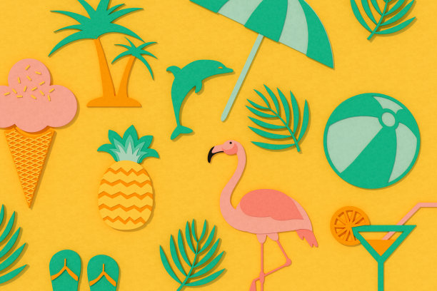 最小的暑假和旅游背景图片下载