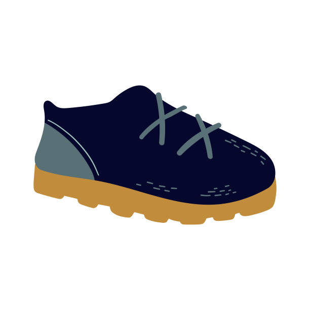 向量元素。登山鞋、靴子、旅游鞋。徒步旅行，旅游，野营的组合。图片下载