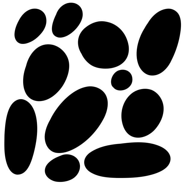 有机随机形状。有机自然有不规则斑、石或黑色斑点。抽象的鹅卵石轮廓，斑点和墨迹。水形成了简单的液体污物。向量最小的泡沫。图片下载