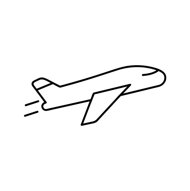 飞机飞机线图标轮廓符号线性图片下载