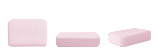 白色背景的肥皂条图片下载