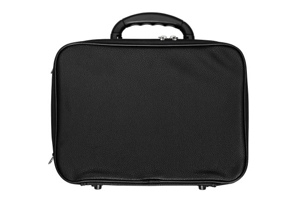 白色背景带把手的黑色行李箱图片下载