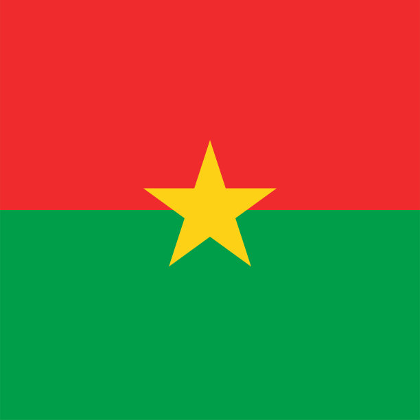 布基纳法索国旗，官方颜色。矢量插图。图片下载