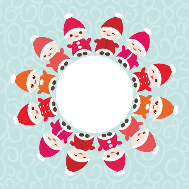 祝你新年快乐，短信圆框图片下载