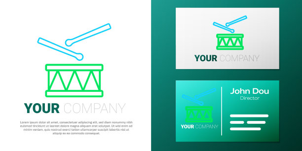 线鼓用鼓棒图标孤立在白色上图片下载