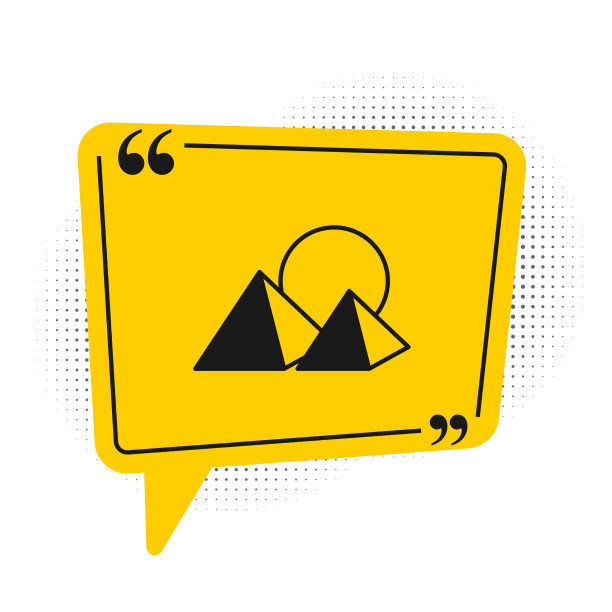 黑色的埃及金字塔图标孤立在白色图片下载