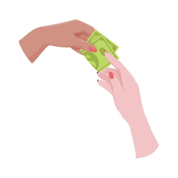 有钱的手数钱、给钱、给钱、收钱、挤钱、显钱。货款。慈善机构。银行现金业务。矢量插图。图片下载