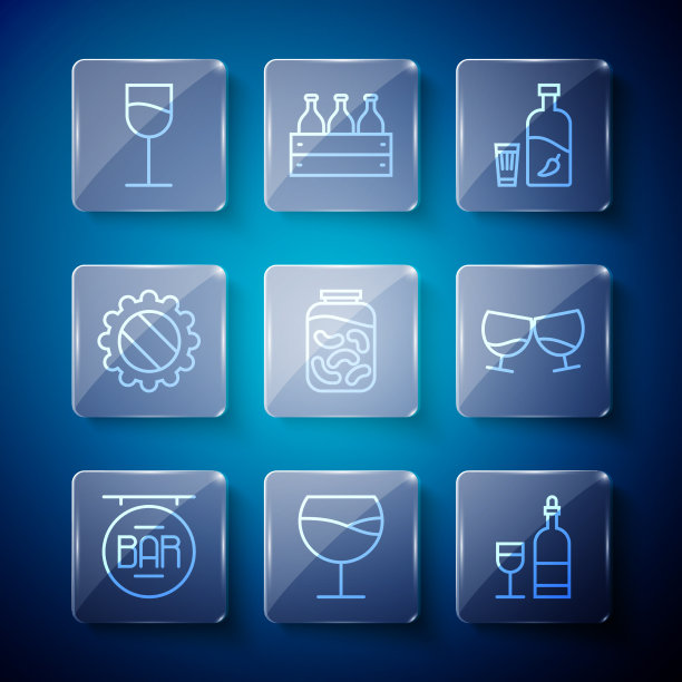 用酒吧酒杯设置行街招牌图片下载