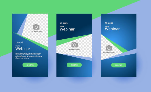 网络研讨会社交媒体故事模板设计布局图片下载