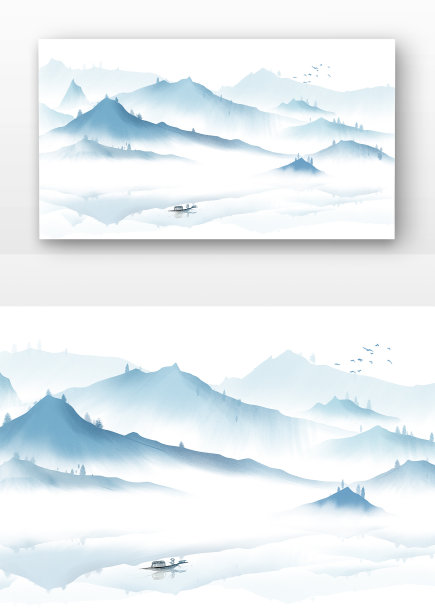 清雅水墨山水图片图片下载