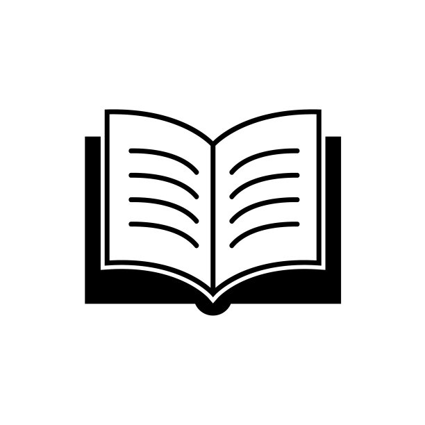 书籍图标上的白色背景标志和符号图片下载