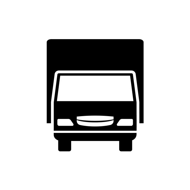 货车前视图图标在白色背景货车前图片下载