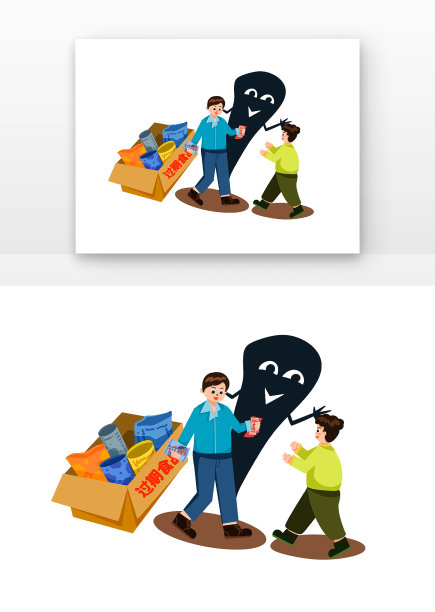 不法商人贩卖过期零食给学生食品安全漫画图片下载