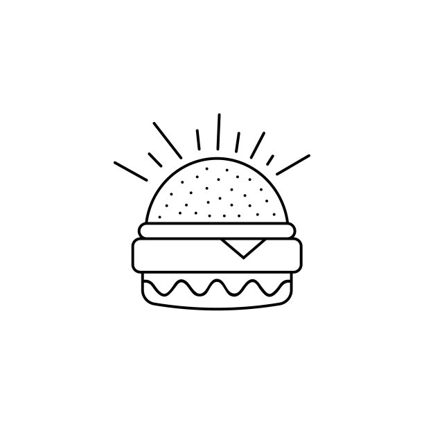 汉堡图标汉堡芝士汉堡快餐图标图片下载
