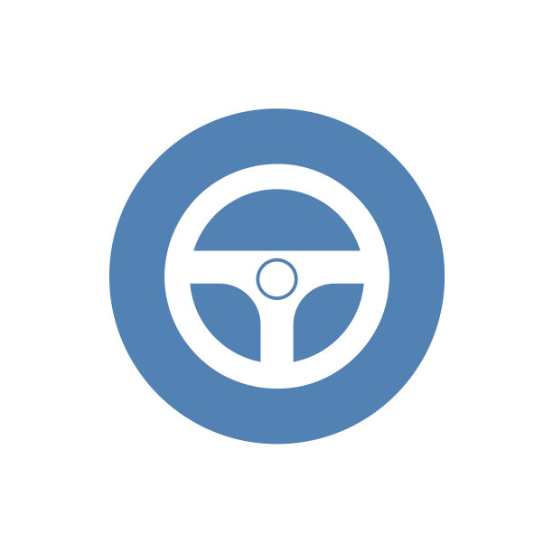方向盘图标汽车和驱动器或司机图片下载