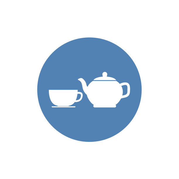 茶壶和茶杯图标茶符号平图片下载