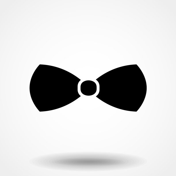 领结图标在白色背景图片下载