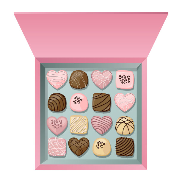 五彩缤纷的巧克力糖果图片下载