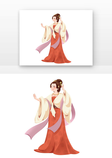 唐朝女人整理头发图片下载