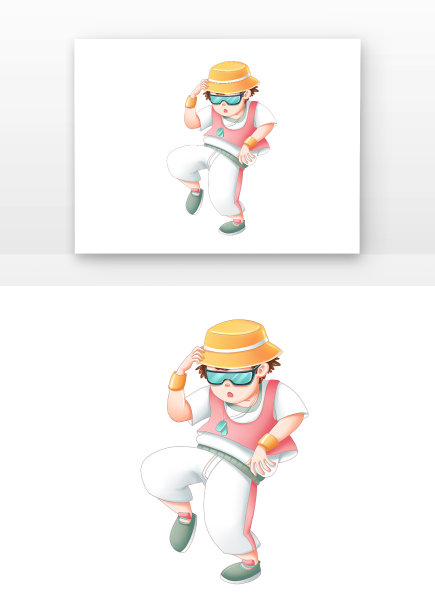 时尚街舞男孩跳舞暑期现代舞形象图片下载