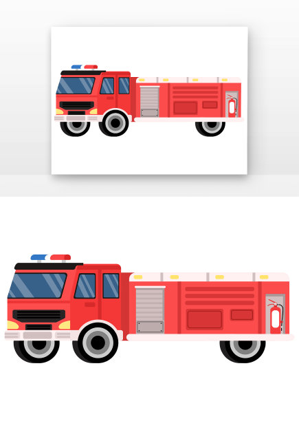矢量消防车图片下载