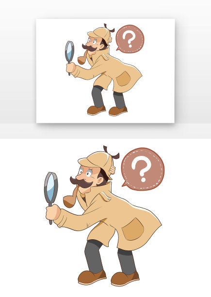 卡通侦探图片下载