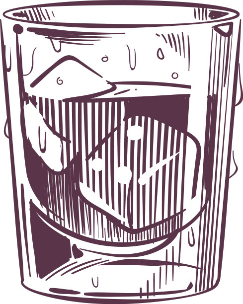 酒精杯加冰块威士忌图片下载