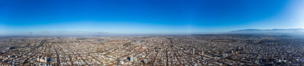门多萨市的鸟瞰图。全景图片下载