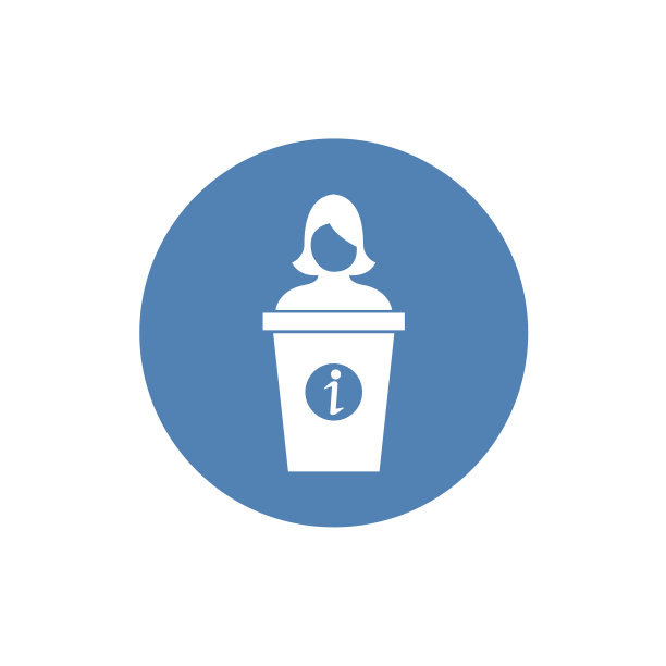 咨询台图标平eps 10图片下载