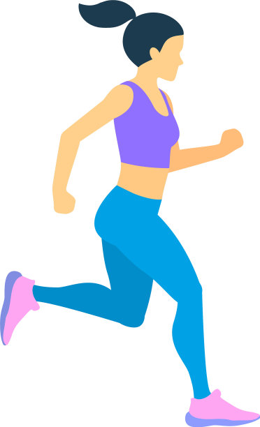 女性运动员跑步，女性做有氧运动图片下载