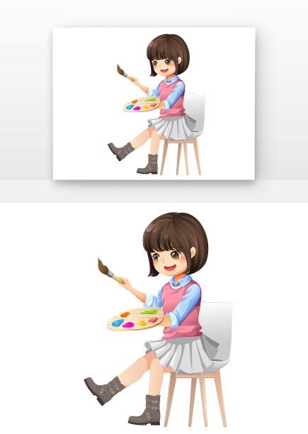 儿童画画暑假培训元素图片下载