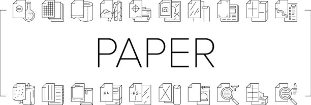 纸清单印刷海报图标集图片下载