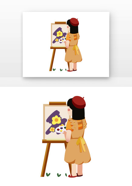 假期儿童画画图片下载