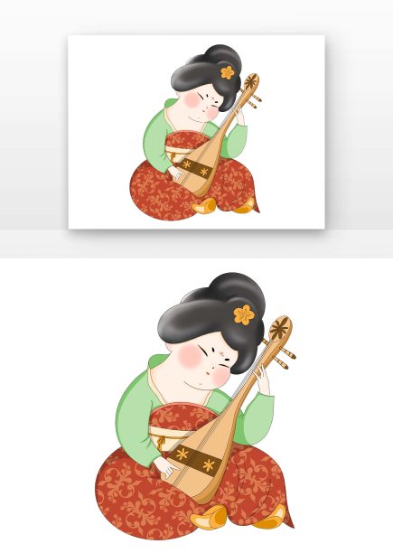 手握琵琶仕女传统文化唐朝女人图片下载