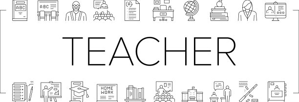 教师教育收藏图标集图片下载