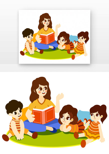 卡通手绘师生图片图片下载