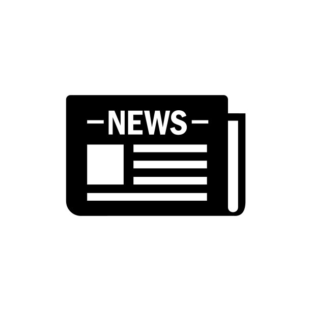 图标新闻平面设计在白色背景eps图片下载