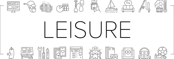 男士休闲时间收集图标集图片下载