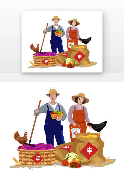 农民搬运粮食图片下载