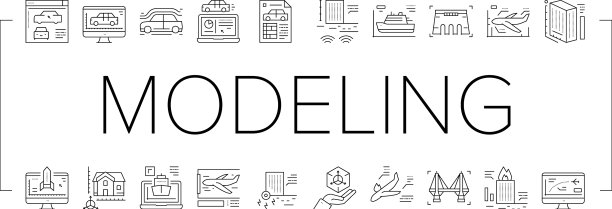 建模工程集合图标集图片下载