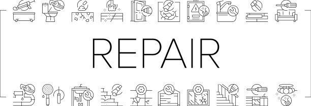 家庭维修职业收集图标设置图片下载