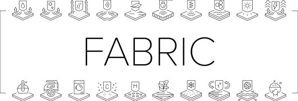 织物属性集合图标设置图片下载