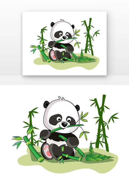 熊猫囤竹子准备过冬图片下载