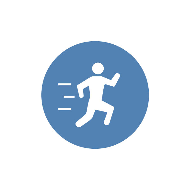 跑步男子图标平坦eps 10图片下载