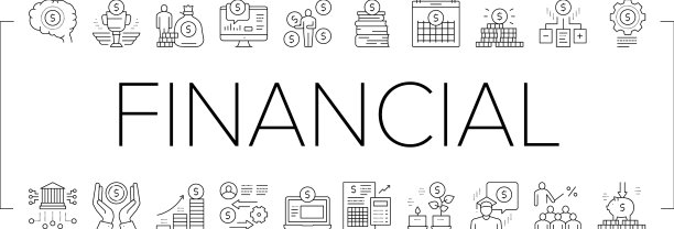 金融教育收藏图标集图片下载