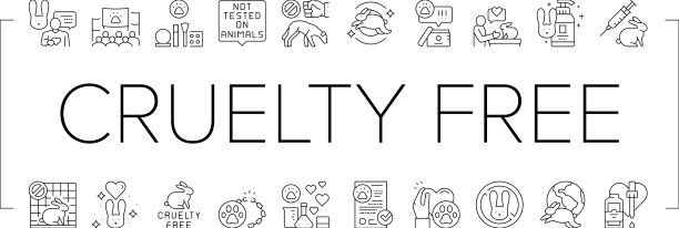 残忍的动物收集图标集图片下载