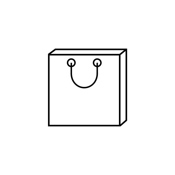 购物袋线条图标轮廓标志线性风格图片下载